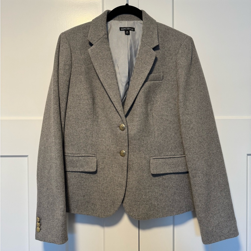 J.Crew Grey Blazer, Size 10